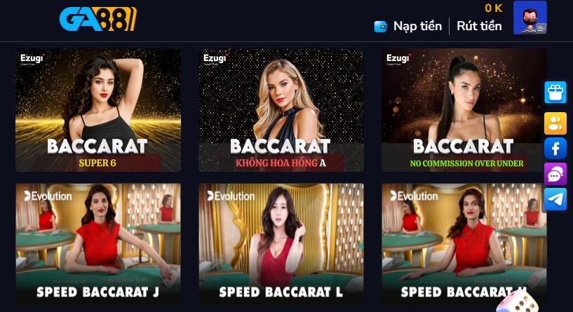 Tại sao nên chọn live casino tại GA88